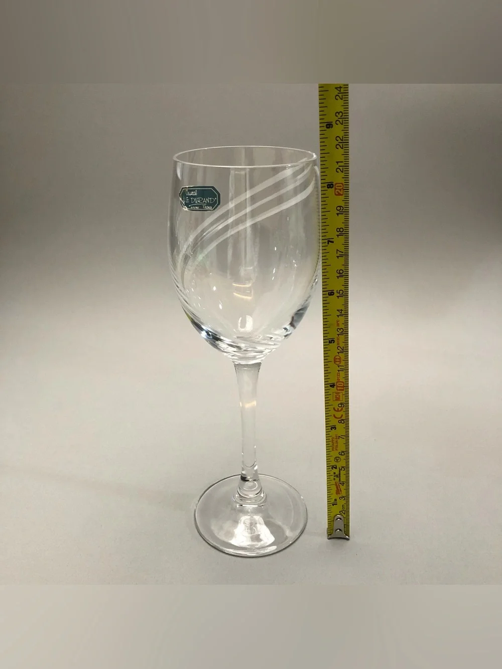 Cristal D’Arques - Durand Farandole Water Goblet, Swirl Design Set of 2